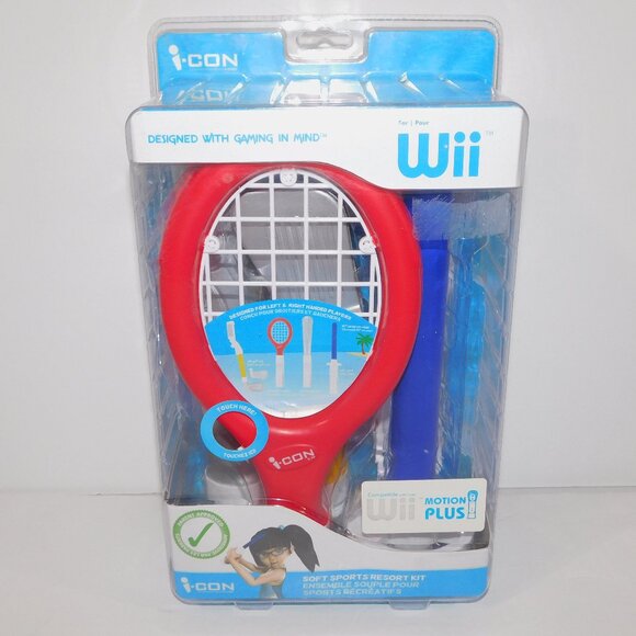 I-con Nintendo Wii Soft Sport Resort Kit NEW Bat Racquet Golf Club Sword - Picture 1 of 10